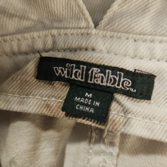 Wild Fable Cream/Pink/Green Tye Dyed Overalls Mini Dress - Size Medium - EUC - Picture 2 of 3